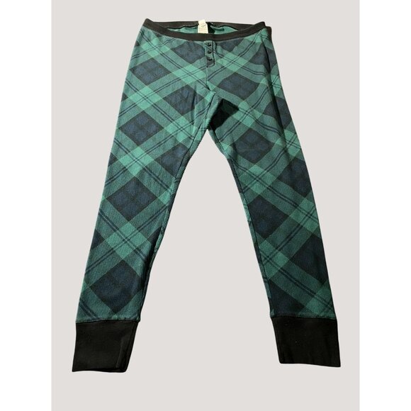 Old Navy Blue & Green Plaid Thermal Long Johns Set XL - Picture 3 of 10